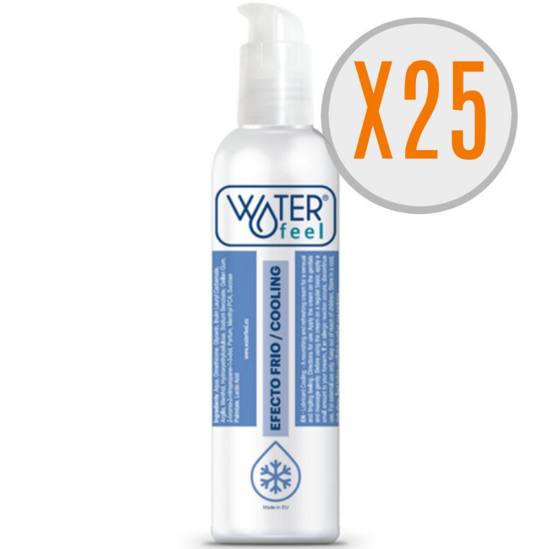 WATERFEEL LUBRICANTE EFECTO FRIO 150ML PACK 25 UDS