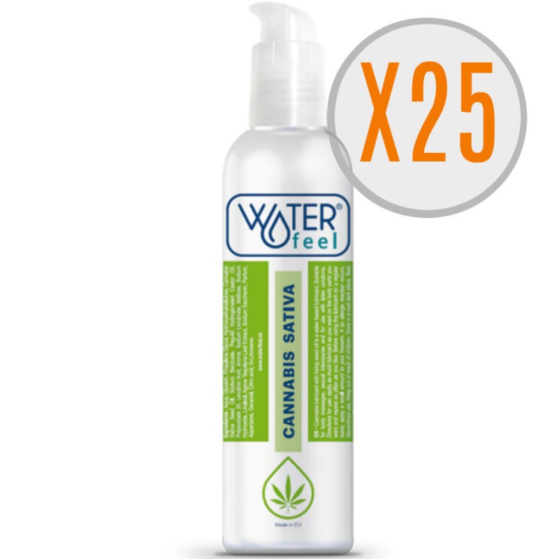 WATERFEEL LUBRICANTE CANNABIS 150ML PACK 25 UDS