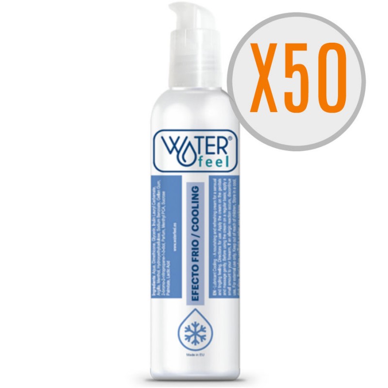 WATERFEEL LUBRICANTE EFECTO FRIO 150ML PACK 50 UDS