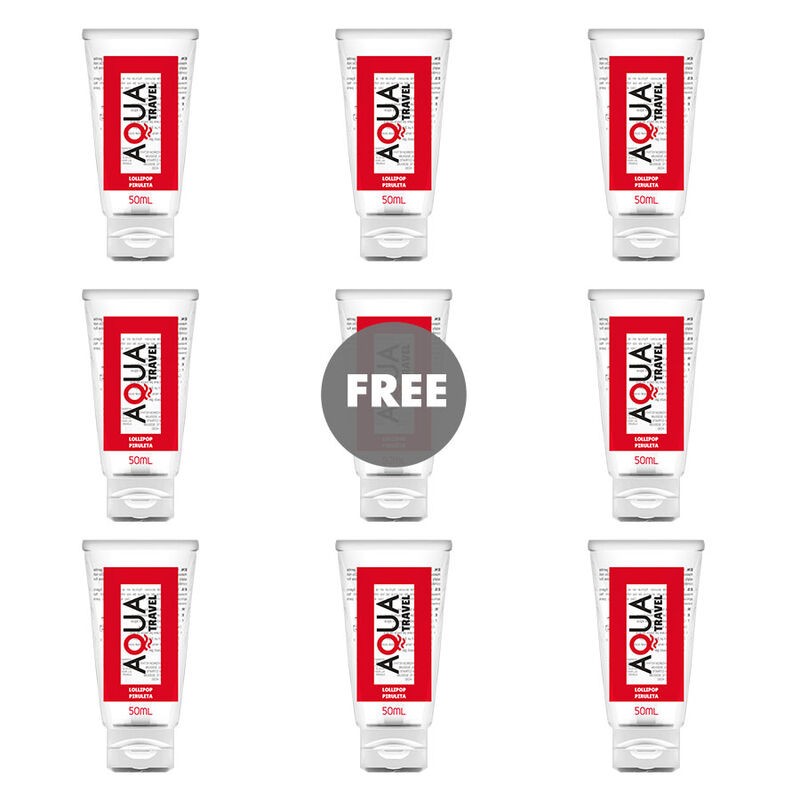 AQUA TRAVEL LUBRICANTE BASE AGUA SABOR PIRULETA 50 ML 81 GRATIS