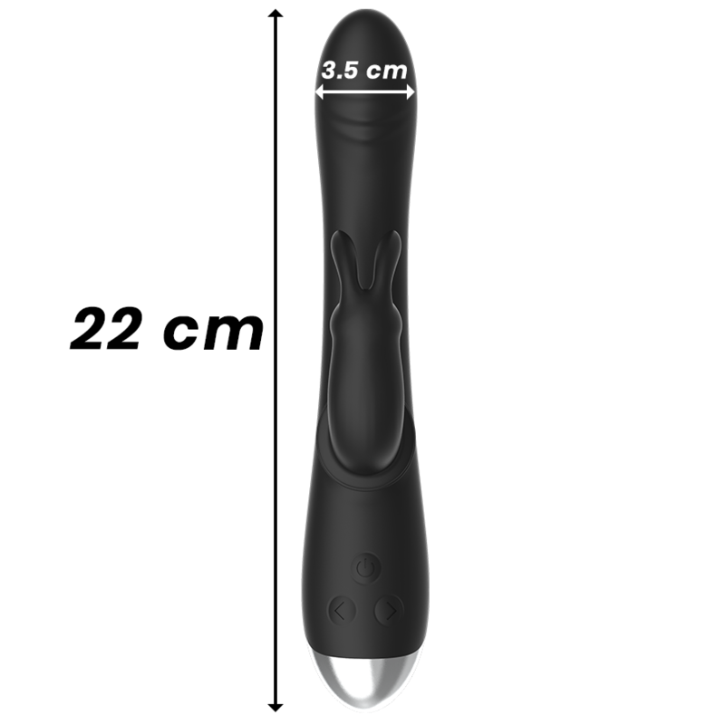 BLACKSILVER ADAM ESTIMULADOR RABBIT SILICONA RECARGABLE NEGRO