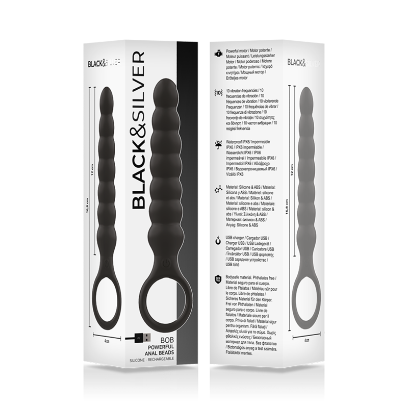 BLACKSILVER BOB POTENTE CADENA ANAL SILICONA