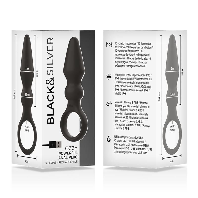 BLACKSILVER OZZY POTENTE PLUG ANAL SILICONA