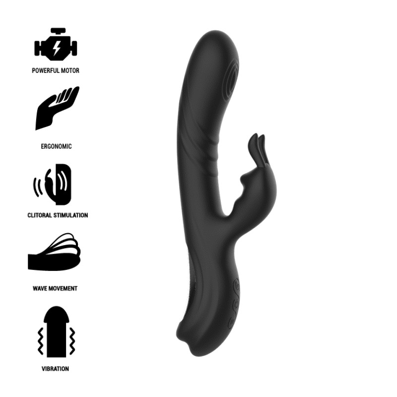 BLACKSILVER JAMIE ESTIMULADOR RABBIT SILICONA RECARGABLE NEGRO