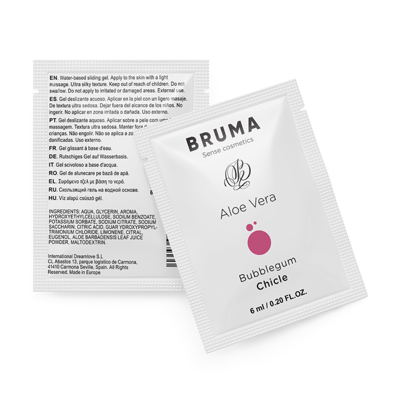 BRUMA GEL DESLIZANTE CON ALOE VERA SABOR A CHICLE 6 ML