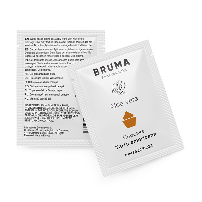 BRUMA GEL DESLIZANTE CON ALOE VERA SABOR A TARTA AMERICANA 6 ML