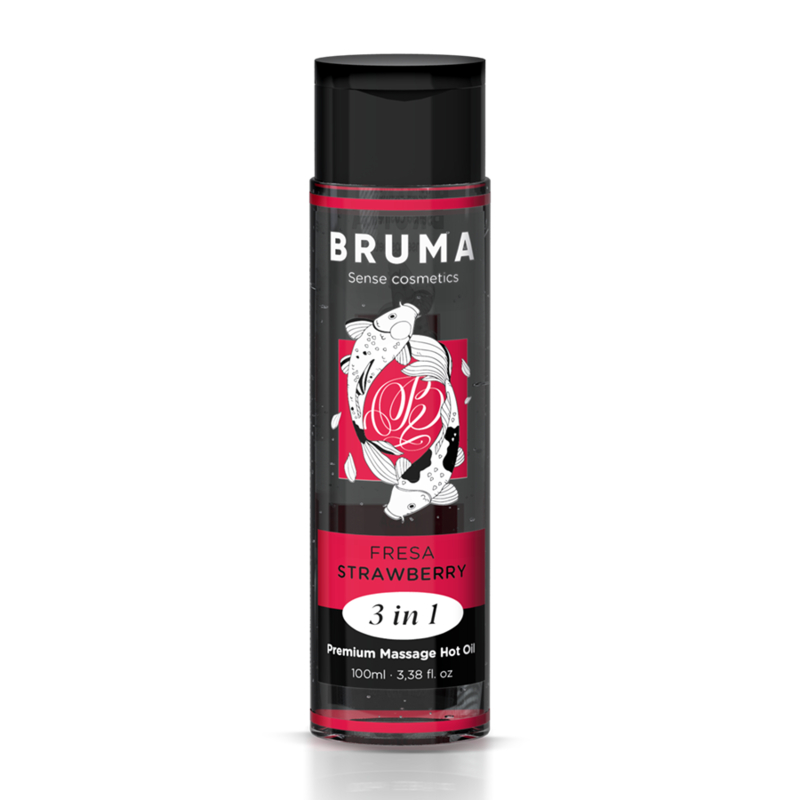 BRUMA ACEITE DE MASAJE PREMIUM EFECTO CALOR SABOR FRESA 3 EN 1