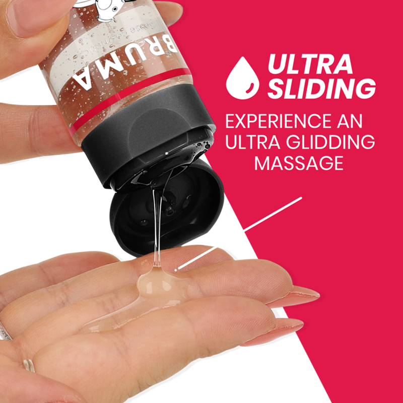 BRUMA ACEITE DE MASAJE PREMIUM EFECTO CALOR SABOR FRESA 3 EN 1