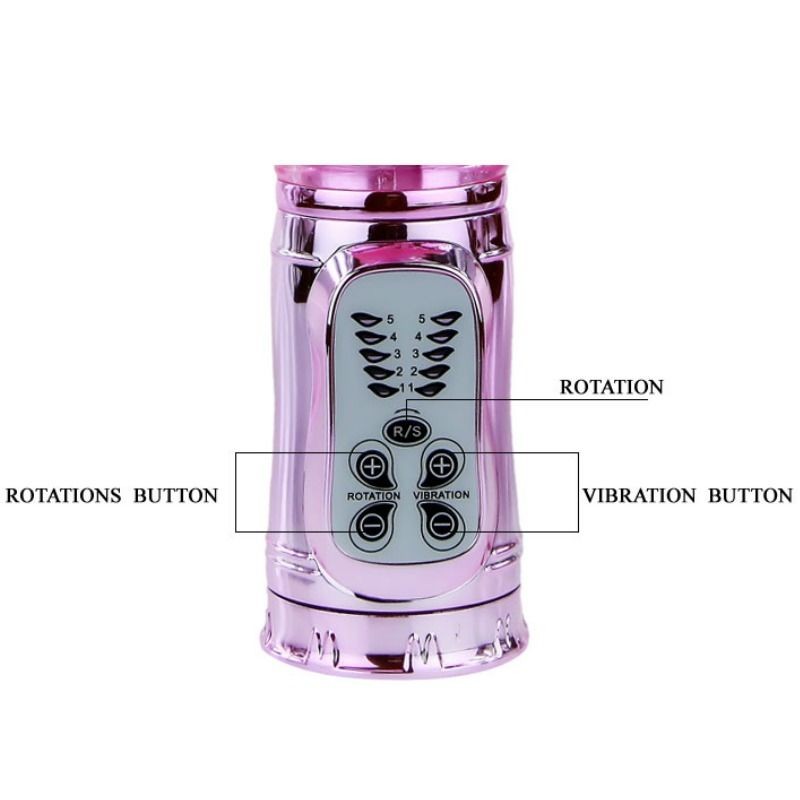 BAILE VIBRADOR RECARGABLE CON ROTACION Y ESTIMULADOR THROBBING BUTTERF