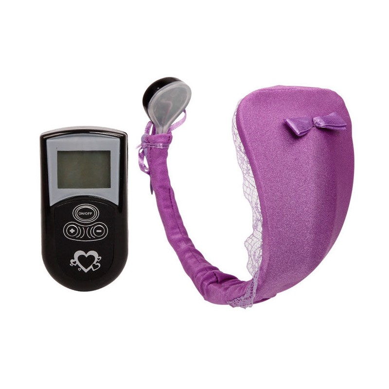 BAILE TANGA CON VIBRADOR CON CONTROL REMOTO LILA