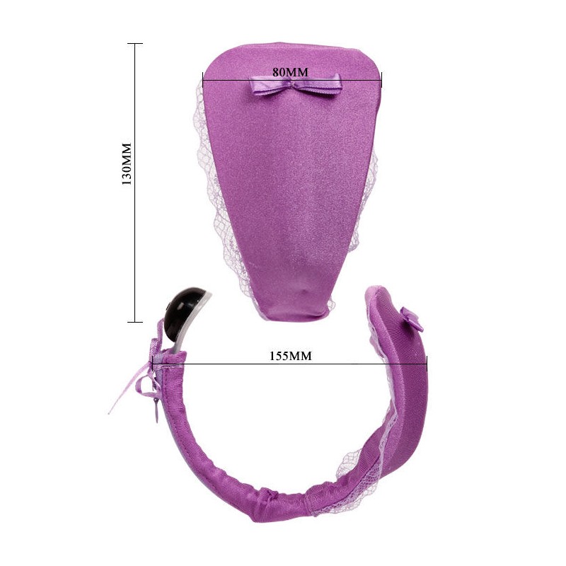 BAILE TANGA CON VIBRADOR CON CONTROL REMOTO LILA