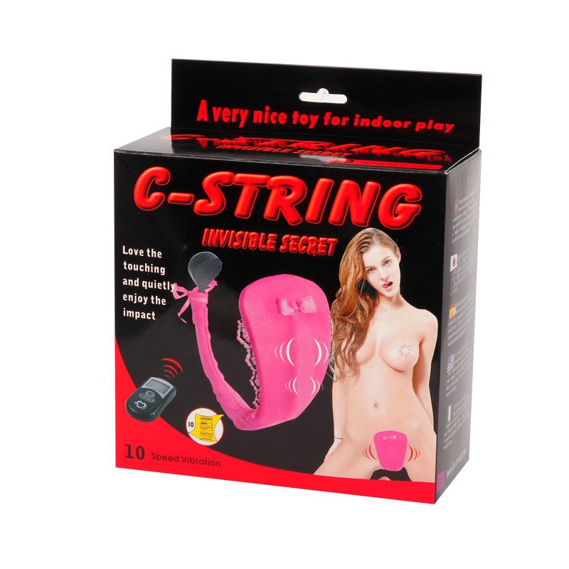 BAILE TANGA CON VIBRADOR CON CONTROL REMOTO LILA