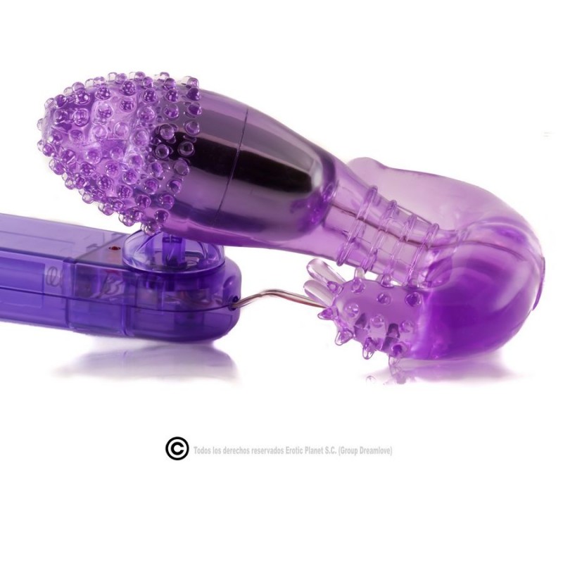 BAILE ESTIMULADOR LILA VAGINAL Y ANAL CON VIBRACION