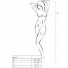 PASSION WOMAN BS013 BODYSTOCKING BLANCO TALLA UNICA