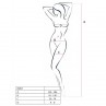PASSION WOMAN BS017 BODYSTOCKING BLANCO TALLA UNICA
