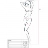 PASSION WOMAN BS020 BODYSTOCKING BLANCO TALLA UNICA