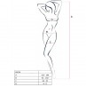 PASSION WOMAN BS034 BODYSTOCKING BLANCO TALLA UNICA