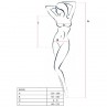 PASSION WOMAN BS035 BODYSTOCKING BLANCO TALLA UNICA