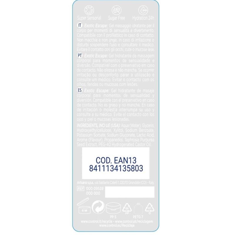 CONTROL 2 EN 1 MASSAGE PLEASURE EXOTIC 200 ML