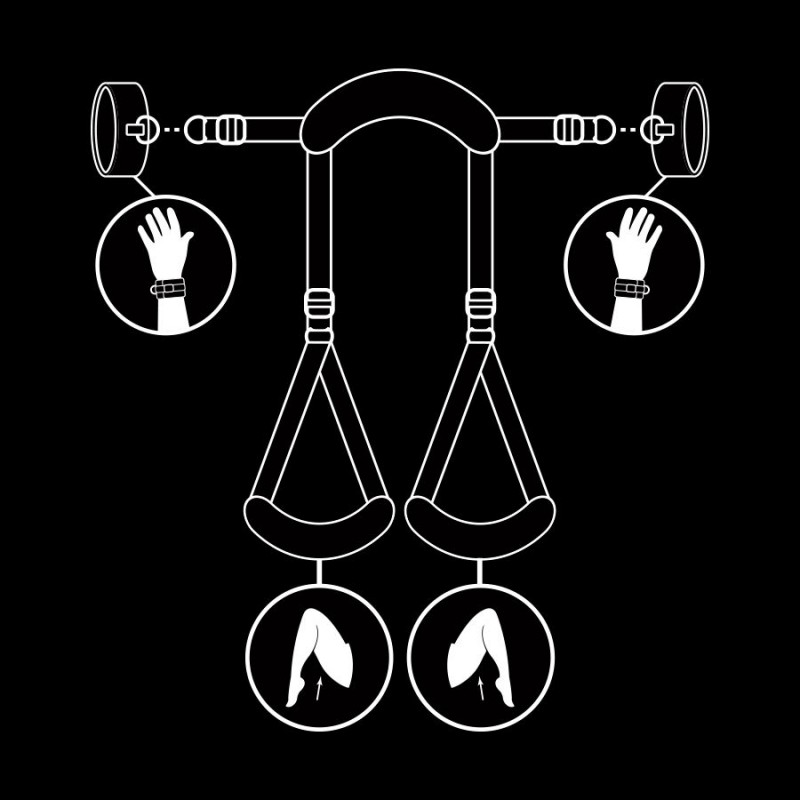 FETISH SUBMISSIVE POSICIoN PIERNAS ABIERTAS CON ESPOSAS CON FORRO DE NOPRENO