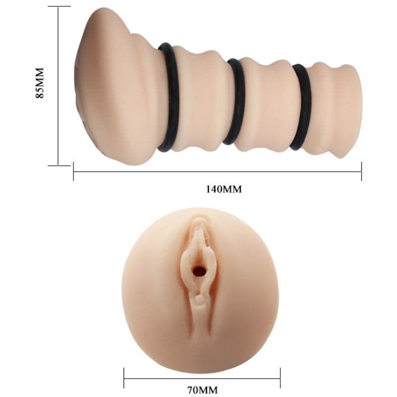 CRAZY BULL MASTURBADOR CON ANILLOS MODELO VAGINA 2