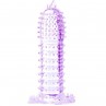 BAILE FUNDA PARA PENE CON PUNTOS ESTIMULANTES MORADO 14 CM