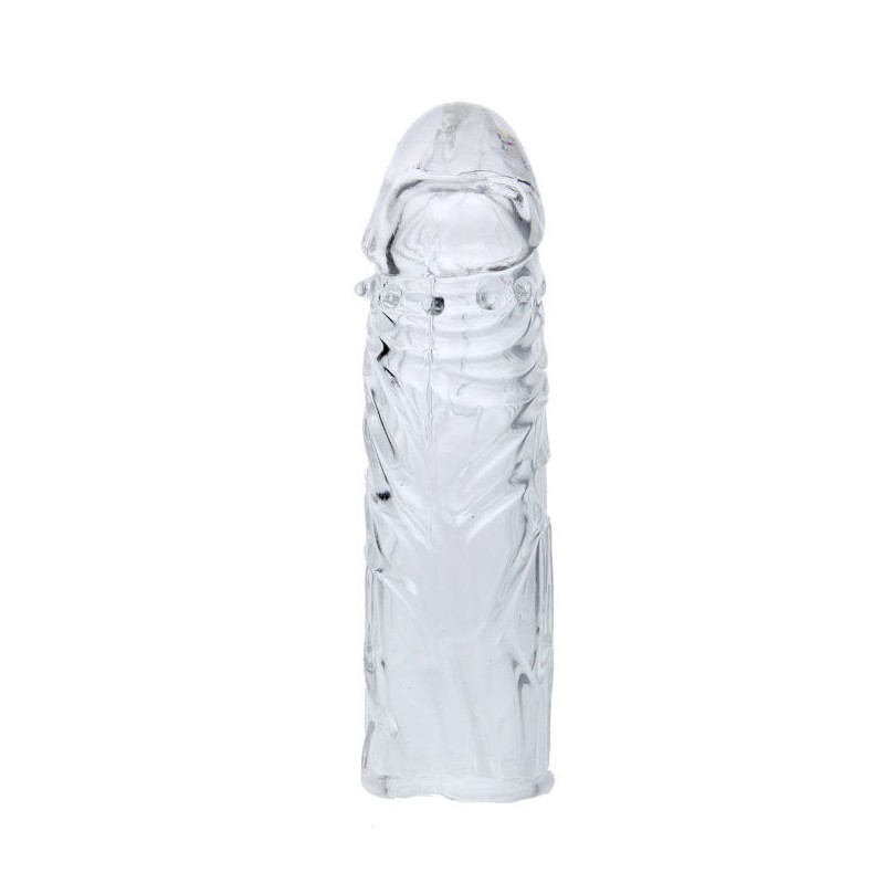 BAILE FUNDA TRANSPARENTE PARA EL PENE EN SILICONA 13 CM