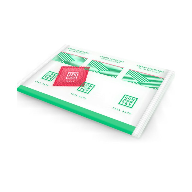 CONFORTEX SABANAS HIGIeNICAS DESECHABLES INVIDUAL PRESERVATIVO FRESA