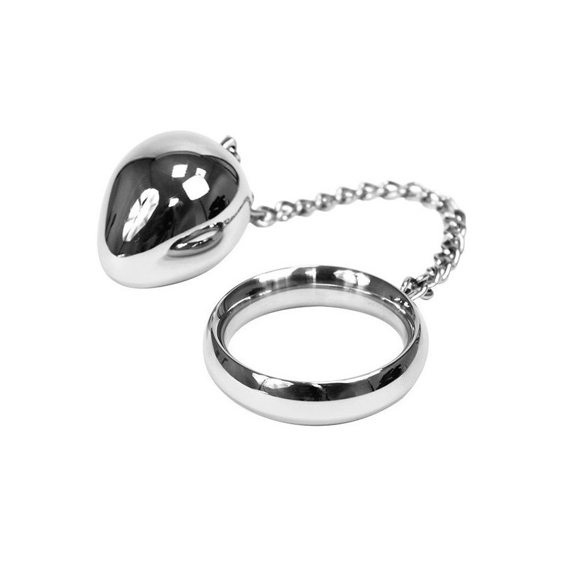 METAL HARD COCK RING 40MM CADENA CON BOLA METAL