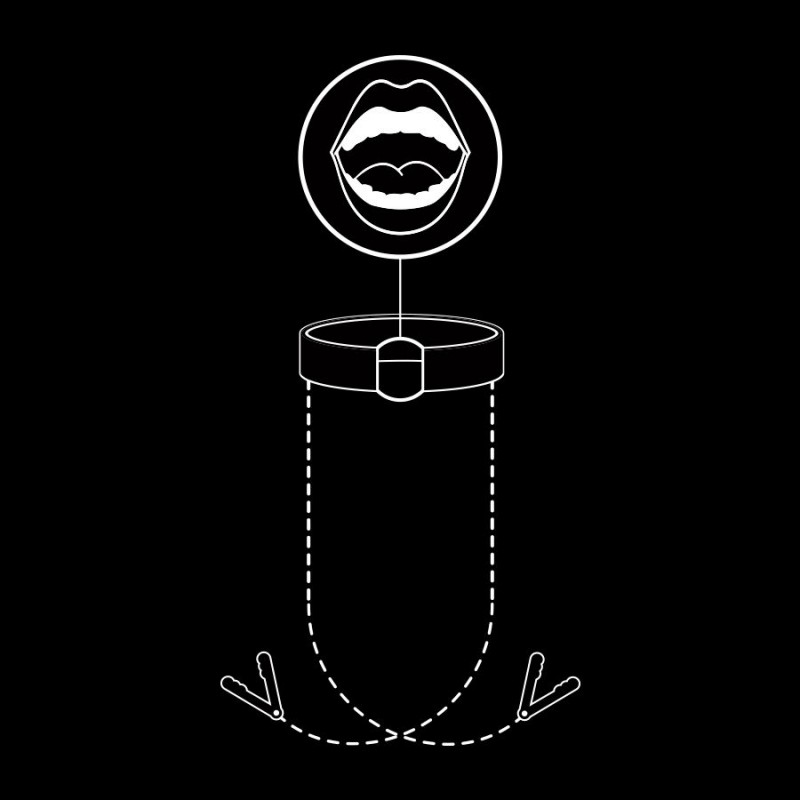 FETISH SUBMISSIVE ANILLA MORDAZA CON PINZAS PARA PEZONES