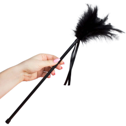 SECRETPLAY PLUMERO PLUMAS NEGRO 40 CM