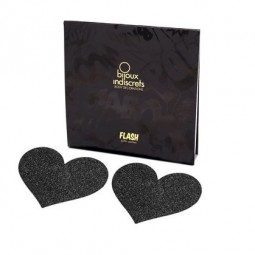 BIJOUX INDISCRETS PEZONERAS FLASH CORAZoN NEGRO
