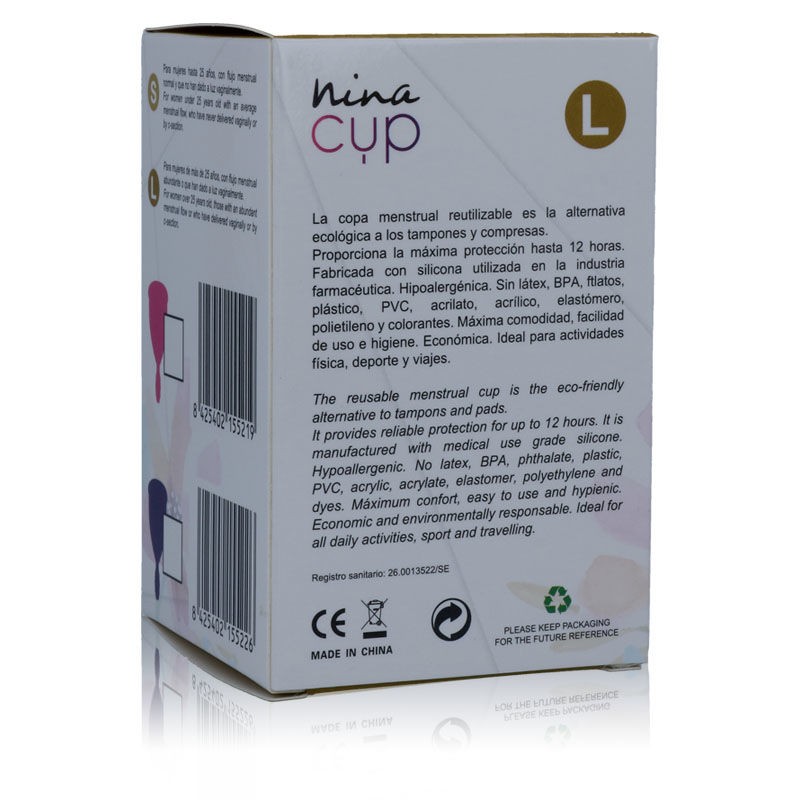 NINA KIKi COPA MENSTRUAL TALLA L ROSA