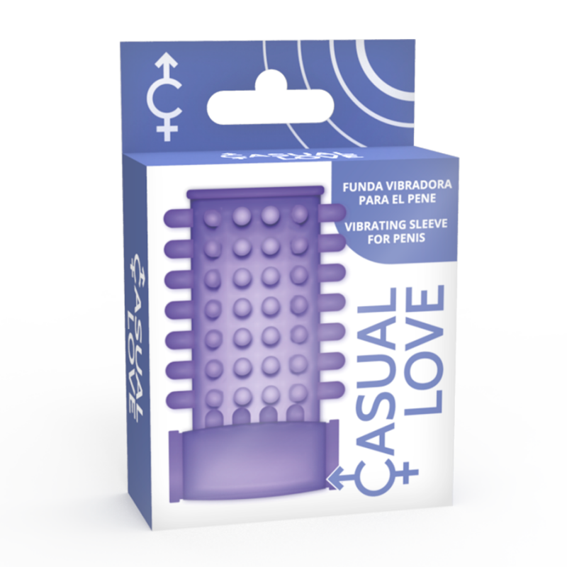 CASUAL LOVE RING FUNDA PENE VIBRADOR LILA