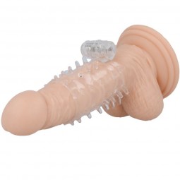 CASUAL LOVE RING FUNDA PENE VIBRADOR TRANSPARENTE