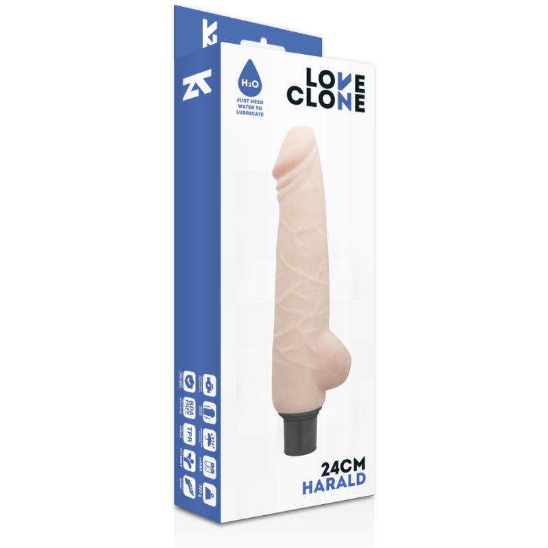 LOVECLONE HARALD SELF LUBRICATION VIBRADOR 24 CM O 4 CM