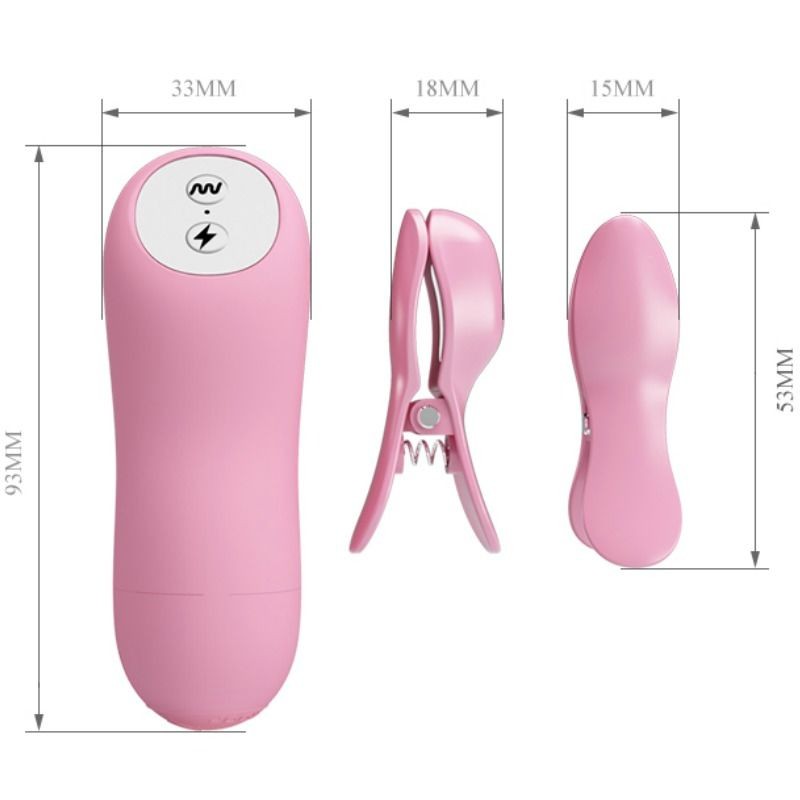 BAILE ROMANTIC WAVE PINZAS CON VIBRACION Y ELECTROSHOCK