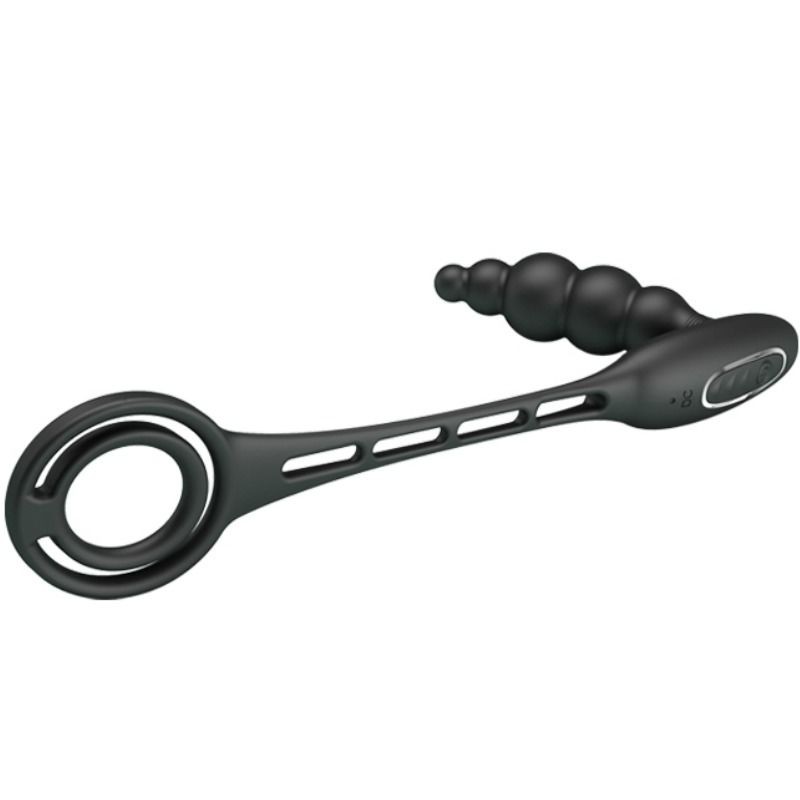 PRETTY LOVE ANILLOS PENE CON PLUG VIBRADOR