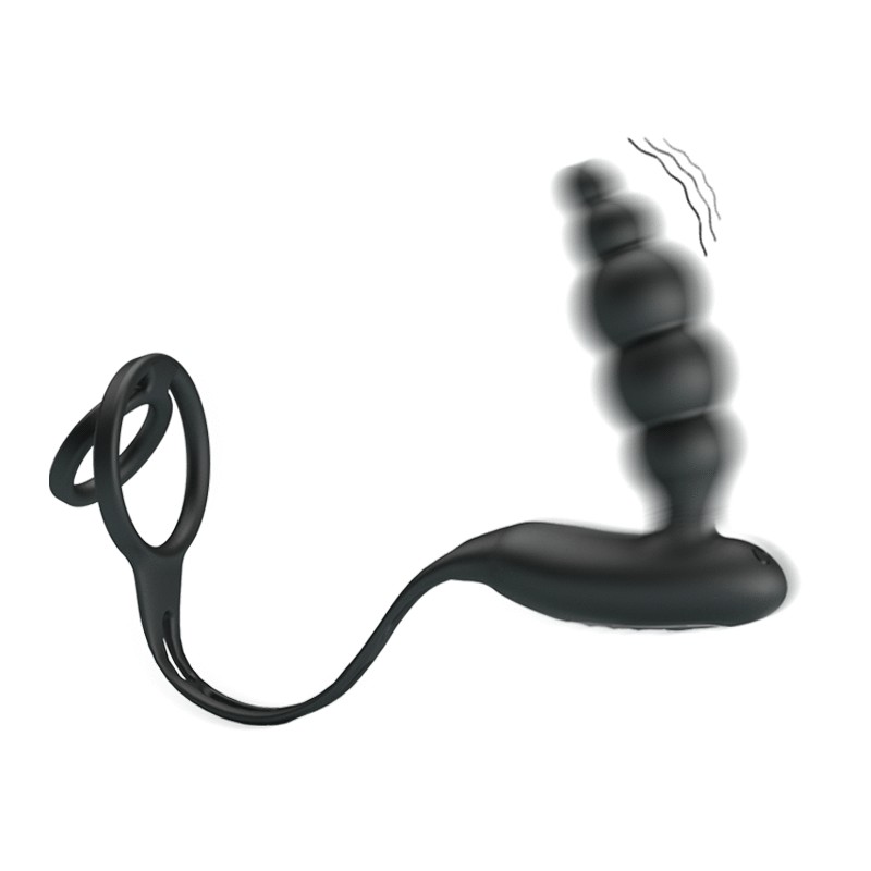 PRETTY LOVE ANILLOS PENE CON PLUG VIBRADOR