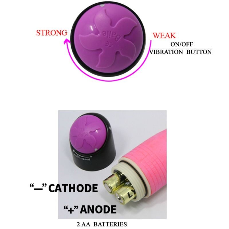 BAILE COLORFUL SEX VIBRADOR REALISTICO ROSA 23 CM