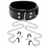 DARKNESS COLLAR CON PINZAS PARA PEZONES NEGRO
