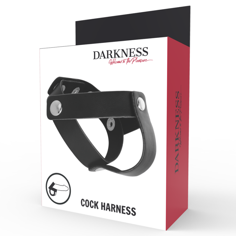 DARKNESS ANILLO DE PIEL PARA PENE Y TESTICULOS