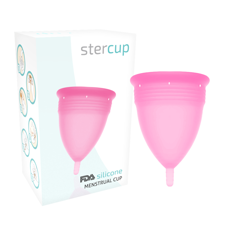 STERCUP COPA MENSTRUAL FDA SILICONA TALLA L ROSA