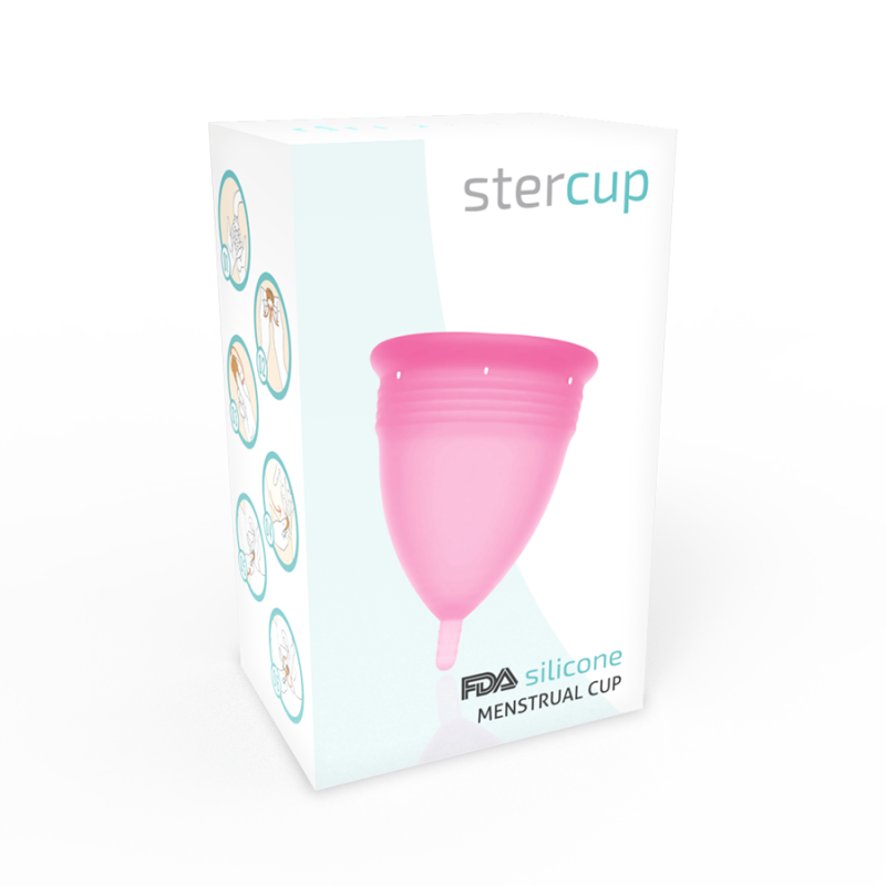 STERCUP COPA MENSTRUAL FDA SILICONA TALLA L ROSA