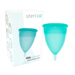 STERCUP COPA MENSTRUAL FDA SILICONA TALLA L AQUAMARINA