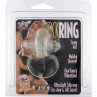 SEVEN CREATIONS ANILLO VIBRADOR DE SILICONA TRANSPARENTE