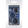 SEVEN CREATIONS JUEGO TRES ANILLOS PENE NEGRO