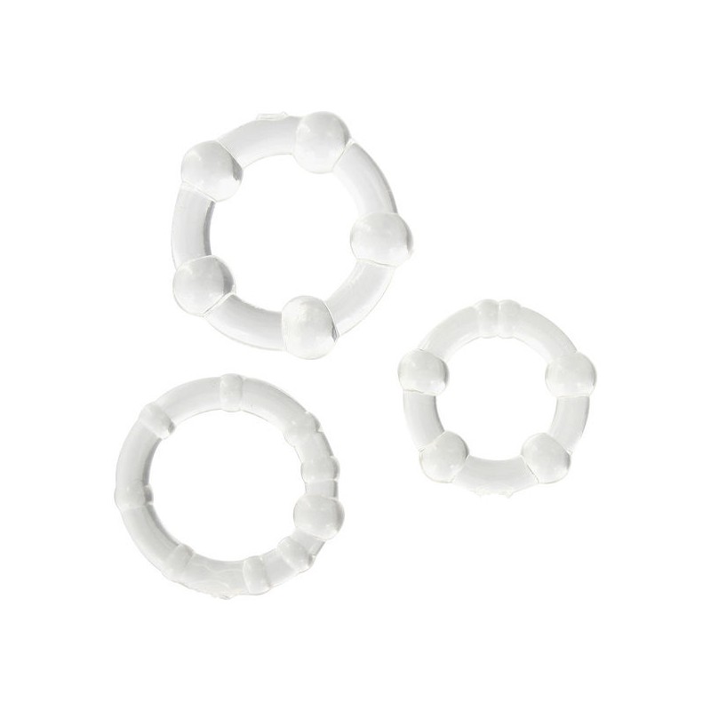 SEVEN CREATIONS JUEGO TRES ANILLOS PENE TRANSPARENTE