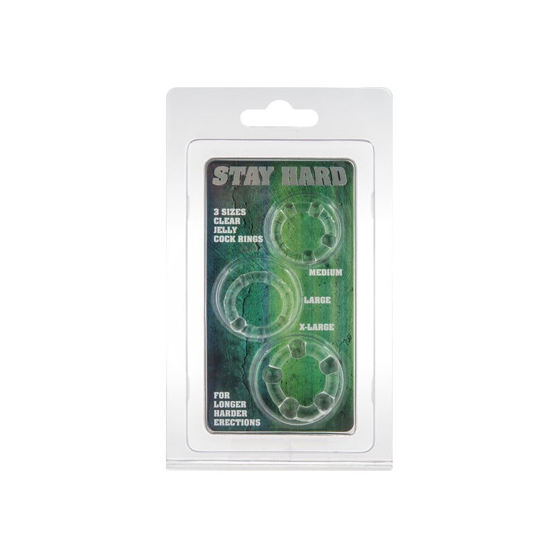 SEVEN CREATIONS JUEGO TRES ANILLOS PENE TRANSPARENTE