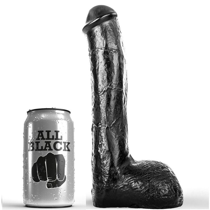 ALL BLACK PENE REALiSTICO ANAL 23 CM